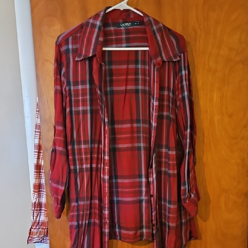 Ralph Lauren Red and Black Plaid Shirt